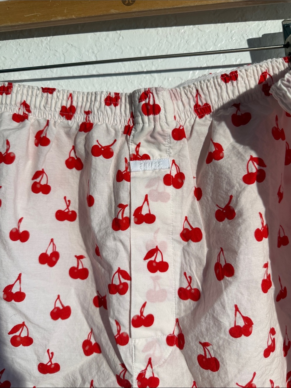 NWOT Skims Men's White Boxer Shorts with Red Cherry Print - Picture 5 of 6